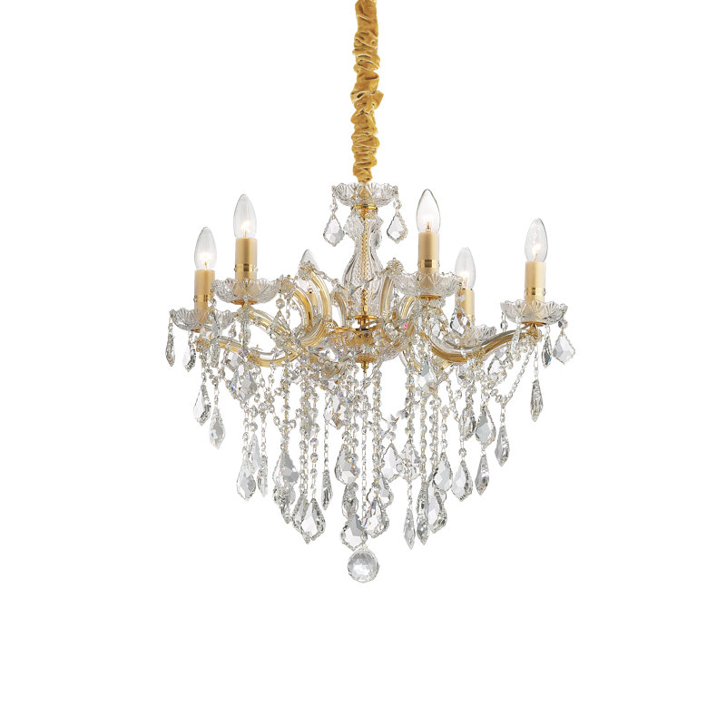 6 - Light Empire Chandelier, Gold