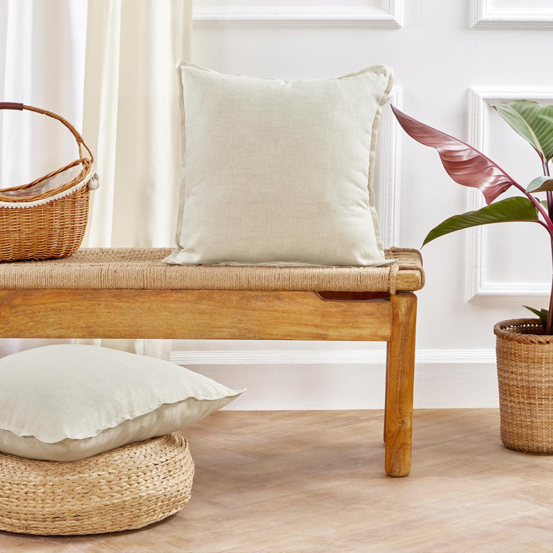 Santa Barbara - 100% Pure Linen Pillow Cover, Light Natural