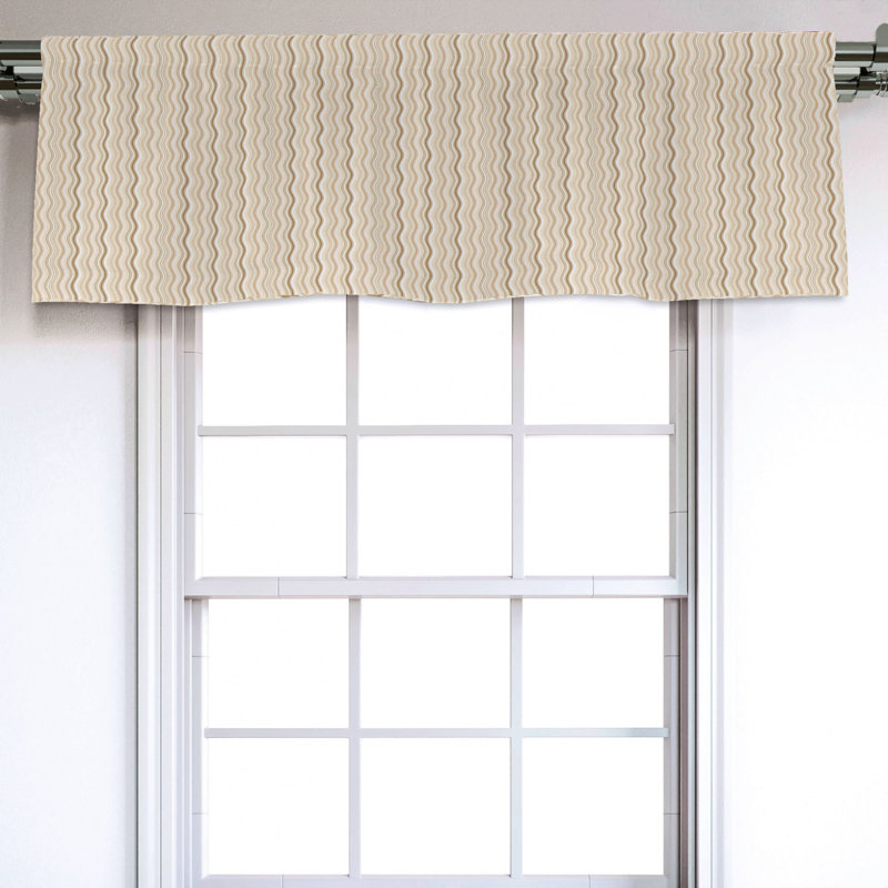 Sateen Chevron Ruffled Window Valance