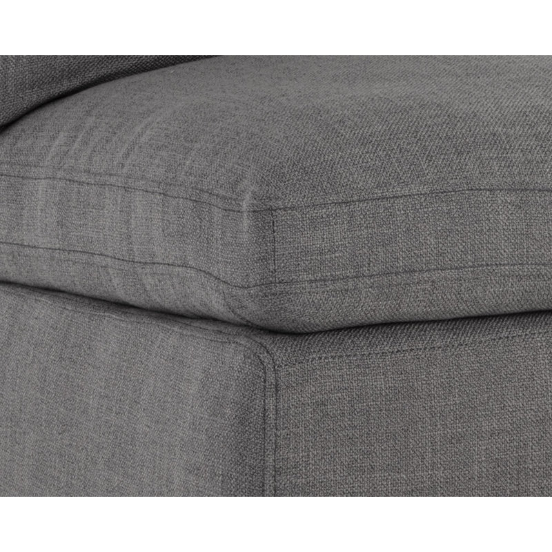 Chaise d'appoint rembourrée gris foncé Hordville