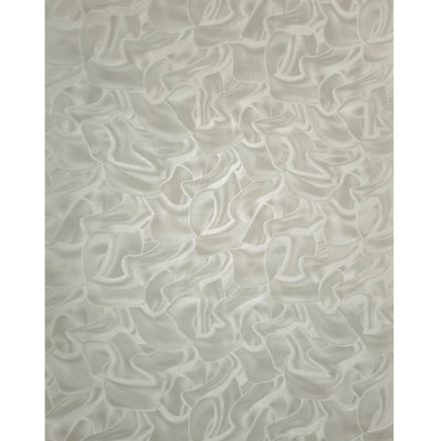 Cream Modern Lux Waves Wallpaper Textured Faux Wavy Silk Fabric 3d