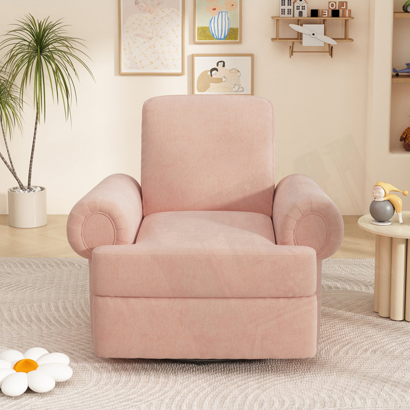 Fauteuil inclinable manuel pivotant, Rose