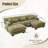 Oversized U-Shaped Sectional Couch with 2 Ottomans and Cloud-look Cushions for Ultimate Comfort-1155033838