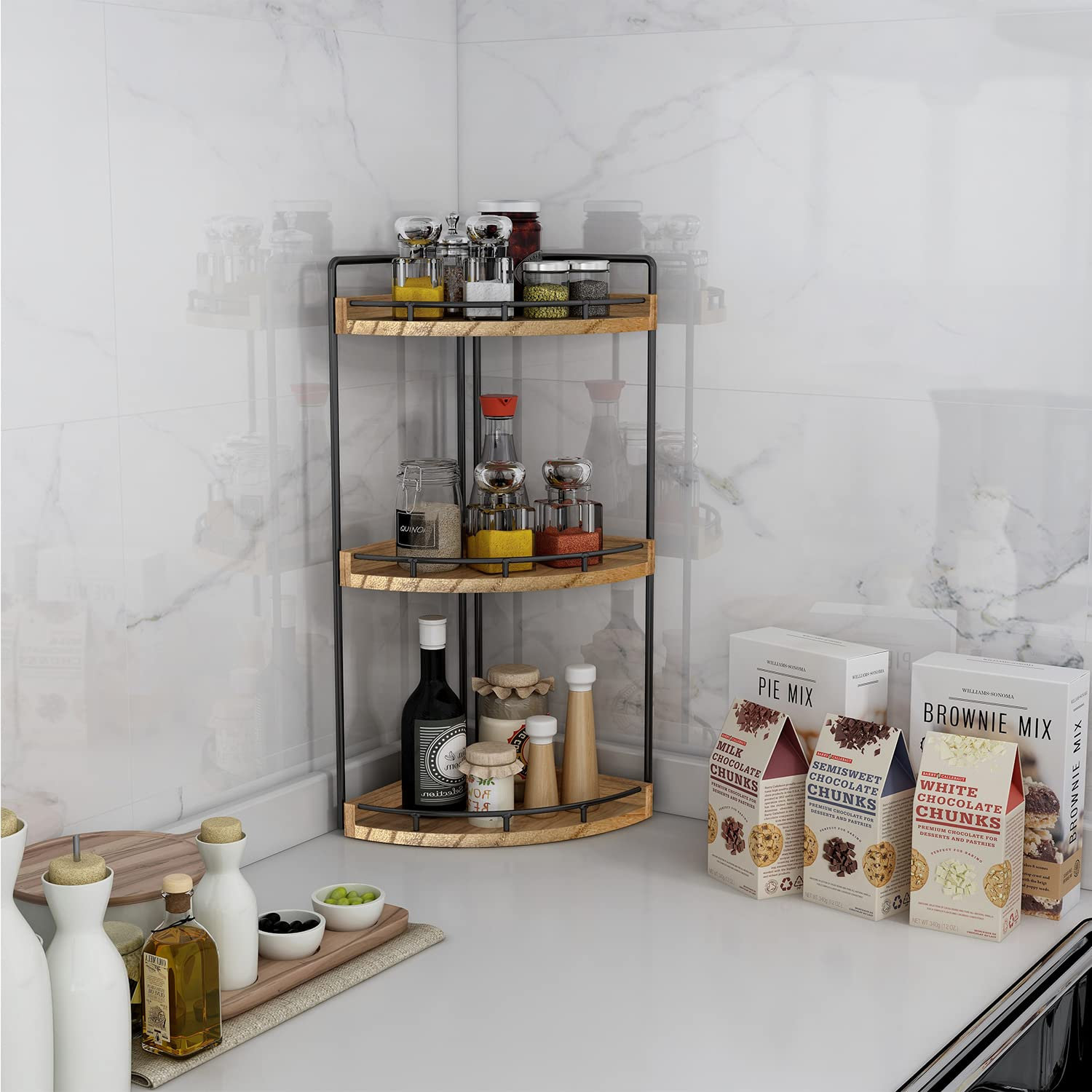 17 Stories Corner Bathroom Organizer Countertop For Storage,Counter ...