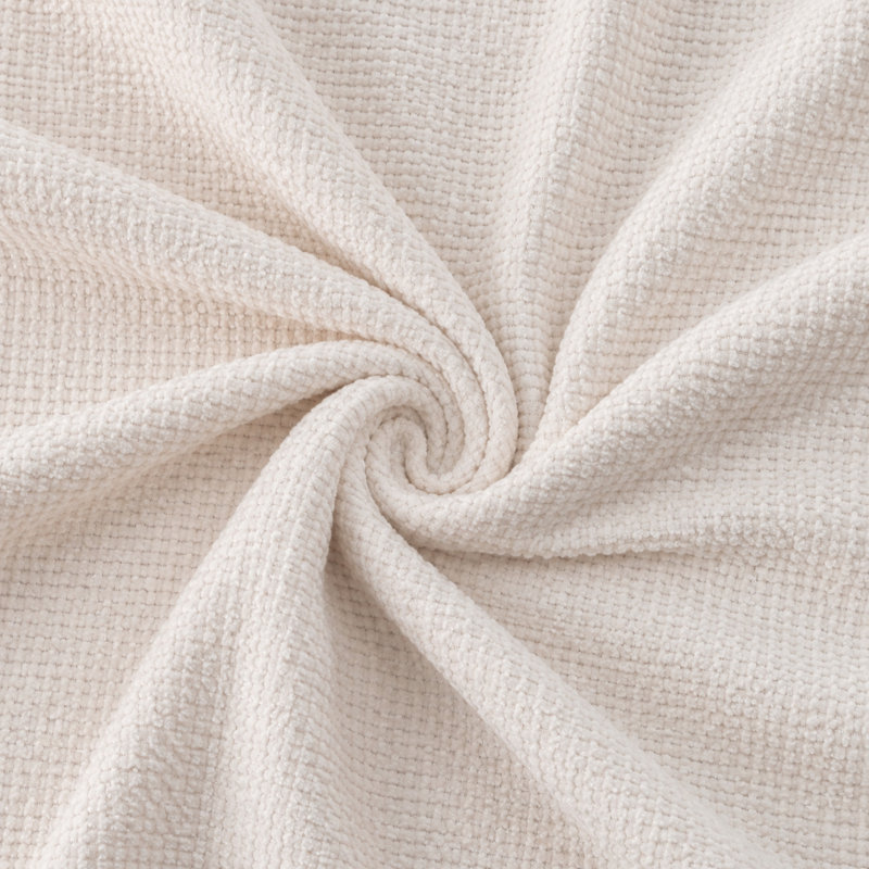 Basel 2-Pack Soft Woven Decorative Throw Cushion Covers 20 x 20 in White/Ivory, White & Ivory