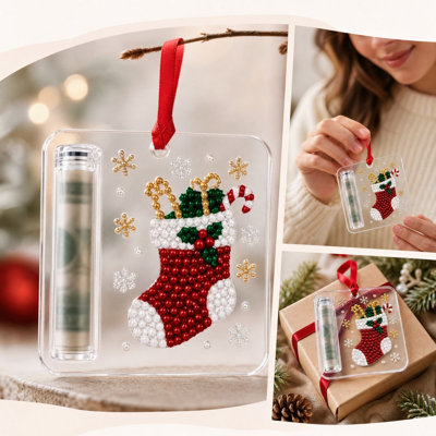 Décorations de Noël, ornements en argent, cadeaux suspendus, cartes-cadeaux festives, souvenirs de sapin de Noël, cadeaux de Noël
