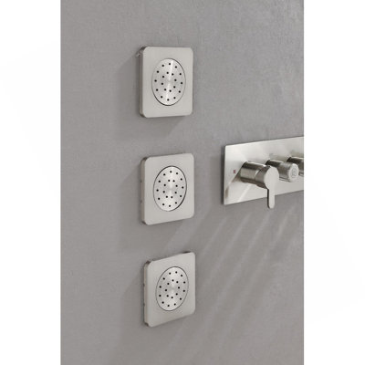 Wall Mounted Waterfall Rain Shower System With 3 Body Sprays & Handheld Shower