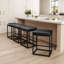 Tabouret de comptoir de cuisine moderne brun 24 po avec repose-pieds et similicuir Borough-115627996-115273439-55602656