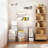 Rotating Rolling Bookcase with 1 Drawer-1216937229-1218559584