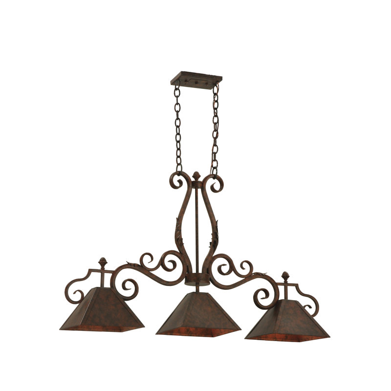 Labriola 3 - Light Antique Rust Pool Table Lights Pendant