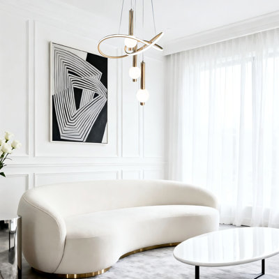 Modern Cluster Chandelier With Integrated Led Light Kit