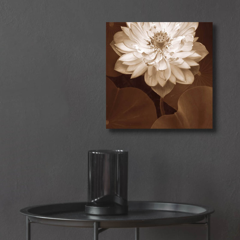 Epic Art ' Lotus Welcome' By Rebecca Swanson, Acry " Lotus Welcome " by Rebecca Swanson, H 12 po x l 12 po x P 0,13 po