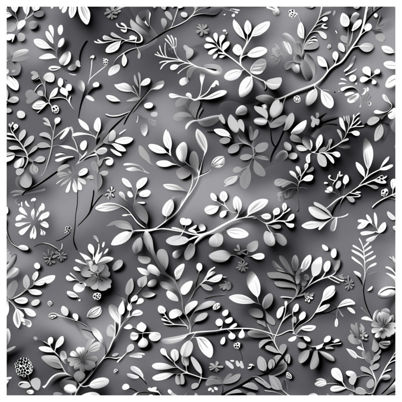Monochrome Floral Pattern Quilted Bedspread All Sizes, Twin