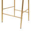 Ensemble de 2 tabourets de bar à hauteur de comptoir 28,75 po, fauteuils à hauteur de bar, tabourets en velours avec pieds et repose-pieds dorés-919037502