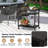 Rolling Grill Cart 3-Shelf BBQ Cart With Hooks And Side Handle