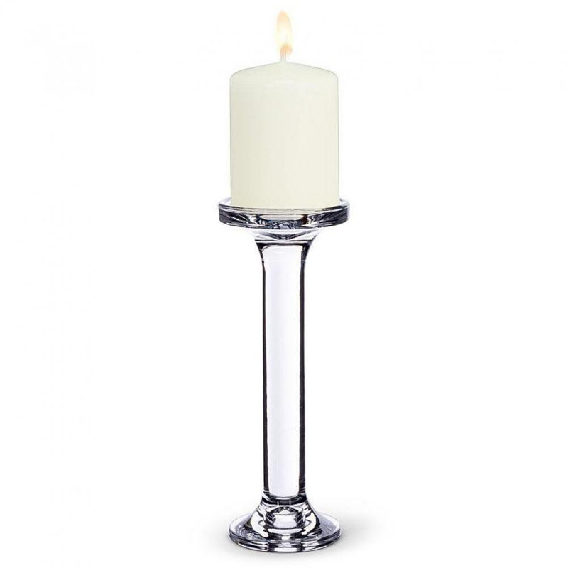 Glass Tabletop Taper, 9.5" H x 3.5" W x 3.5" D