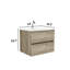Meuble-lavabo mural en chêne brut de 24 po avec lavabo en céramique, tiroirs à fermeture en douceur, rangement accru de 20%, conception à poignée, tiroirs doubles flottants intégrés à planches E1 pour améliorer le rangement, silencieux-2053938780
