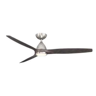 Skylark 3 - Blade Indoor/Outdoor Smart Ceiling Fan with Adjustable CCT 2700K-3000K-4000K-5000K LED Light Kit and Remote Control Included, Works With Alexa and iOS or Android App