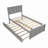 Platform Bed With Trundle, Frame-891377271