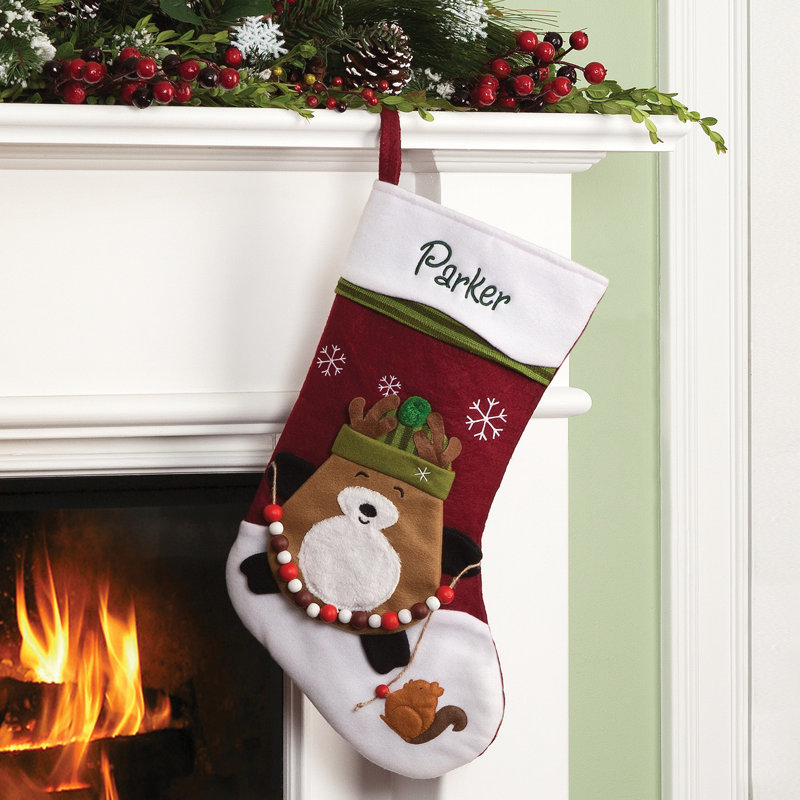 Reindeer Snowcap avec bas de Noël personnalisé