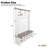Farmhouse 4-in-1 Hall Tree with 6 Hooks, Walnut Entryway Bench with Shelves, Wooden Style Rustic Shoe Organizer with 16 Open Compartments for Mudroom, Living Room, White
