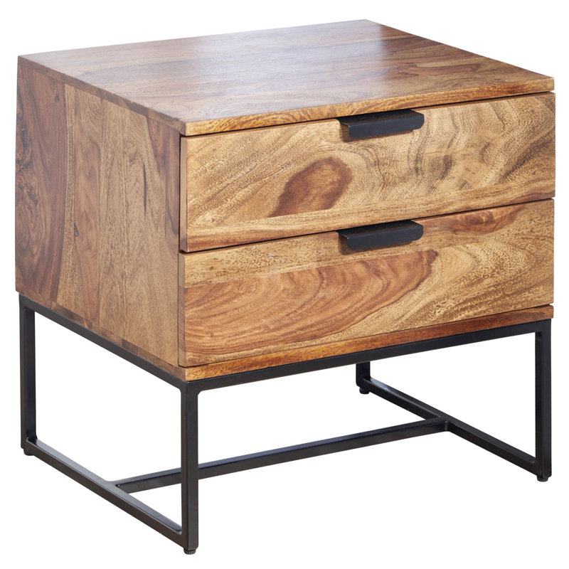 Adlean 50cm W Iron Bedside Table