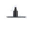 Pomme de douche à pluie carrée 8 po, pomme de douche au plafond en acier inoxydable 304 de conception ultra-mince, fixation murale / au plafond, noir
