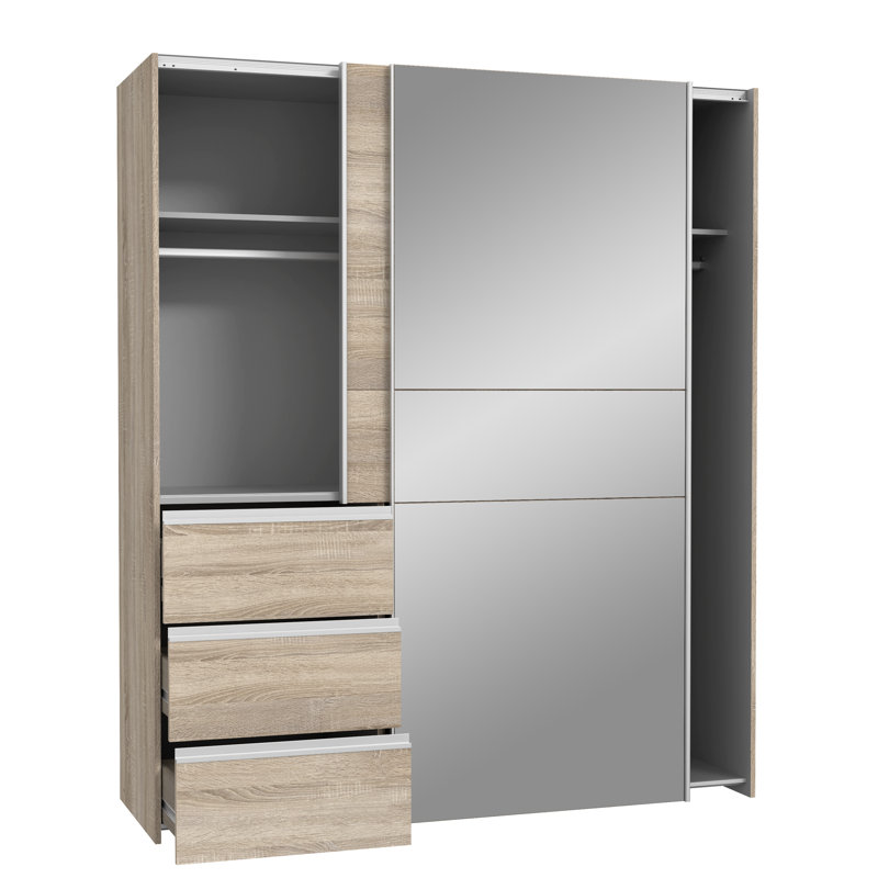 Kavalli 2 Sliding Wardrobe, Sonoma Oak