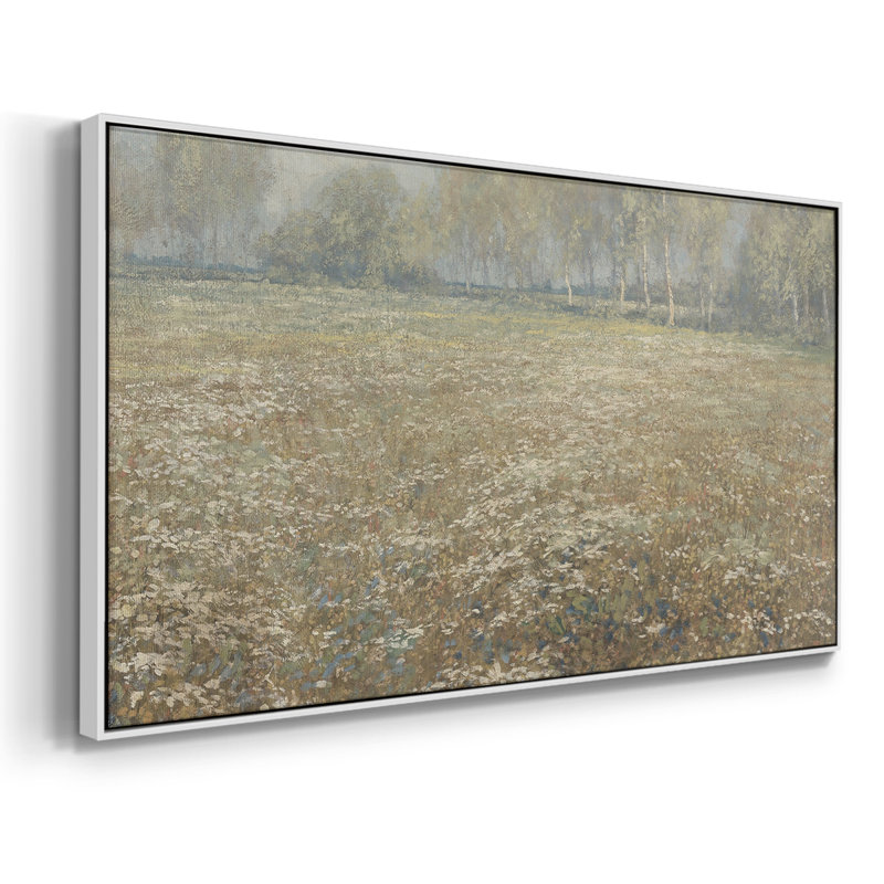 Série paysage - DCCXL III - Toile tendue avec châssis encadré - Prêt à être accroché, H 25 po x l 49 po, Argent argent