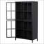 Armoire de rangement en métal noir de qualité supérieure avec portes en verre trempé, tablettes réglables et dispositifs de sécurité pour la maison et le bureau