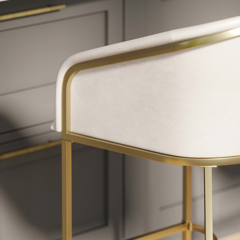 Tabouret de bar élégant et moderne avec dossier à baril