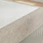 Lit plateforme tapissier en chenille rembourré, aucun sommier requis, beige chaud, pour le salon et les appartements