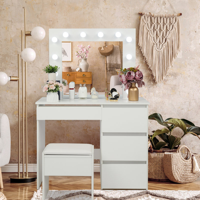 Ensemble coiffeuse et tabouret Naryia