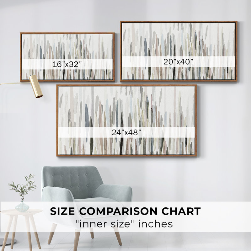 Earth Tone Rhythm - Toile tendue avec châssis, prête à accrocher, H 21 po x l 41 po, Noyer