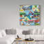 « blue map », art sur toile-31333014