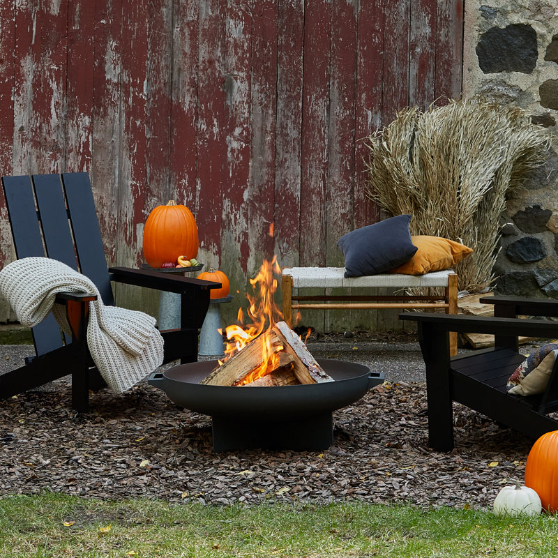 Anson Wood Burning Fire Pit by Real Flame, Gray