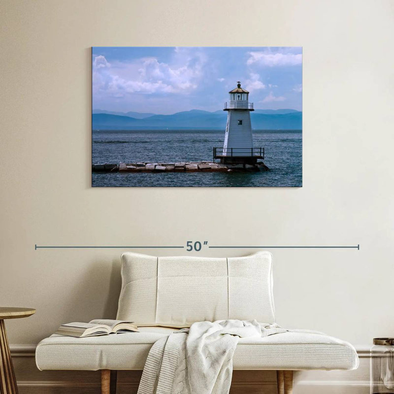 Lake Champlain Lighthouse, 26" H x 39" W