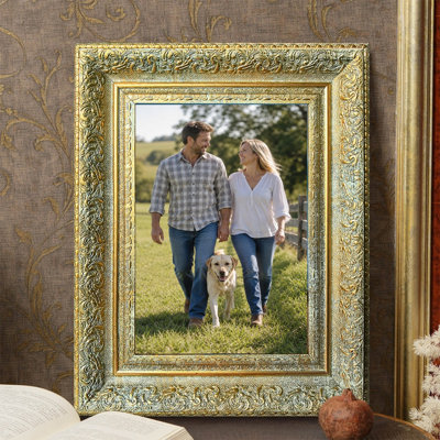 Cadre photo poli antique 1PC 11 po x 14 po avec fixation murale ou de table