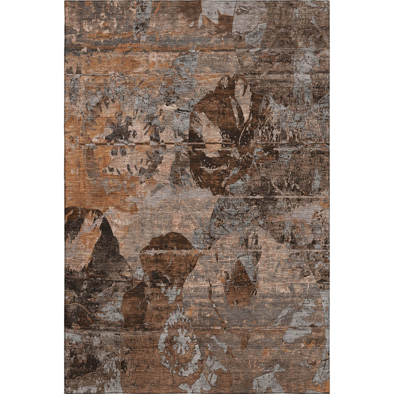 Tapis terre cuite lavable à la machine de qualité supérieure AMF555, Rectangle 2 pi 6 po x 3 pi 10 po