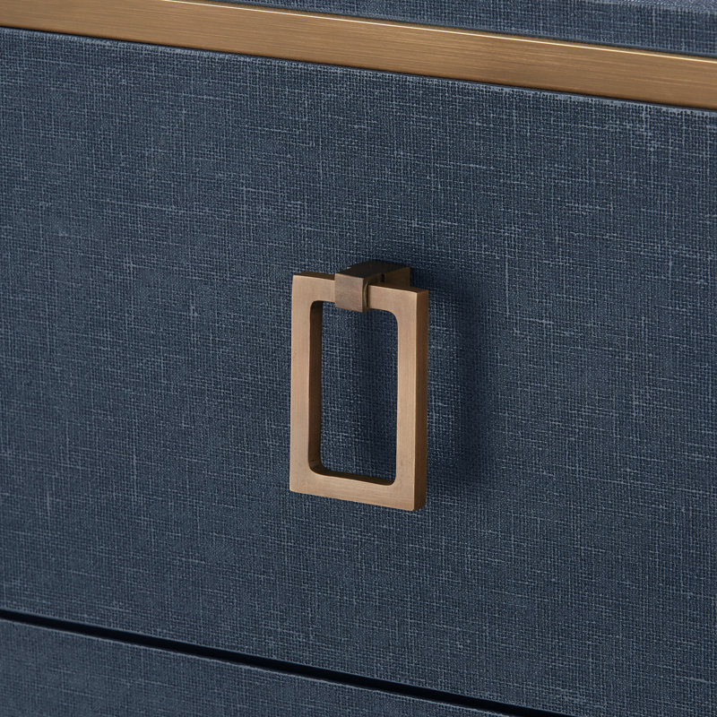 Ansel 72 in. W Sideboard, Navy Blue, Owen Gold