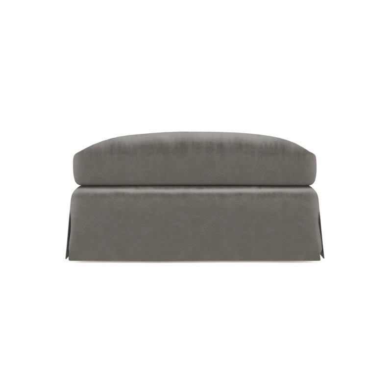 Repose-pieds Ludlow, Naturel, Cuir rétro ponce