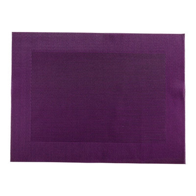 Tapis de table en vinyle 16 po x 12 po, 6 napperons de table résistants à la chaleur - Tissus résistants aux taches, lavables et violet