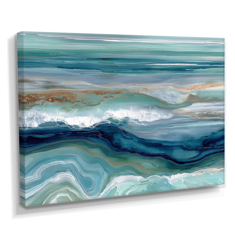 «Green River», art mural vert, impression sur toile, H 34 po x l 44 po, Toile tendue, Ne s’applique pas