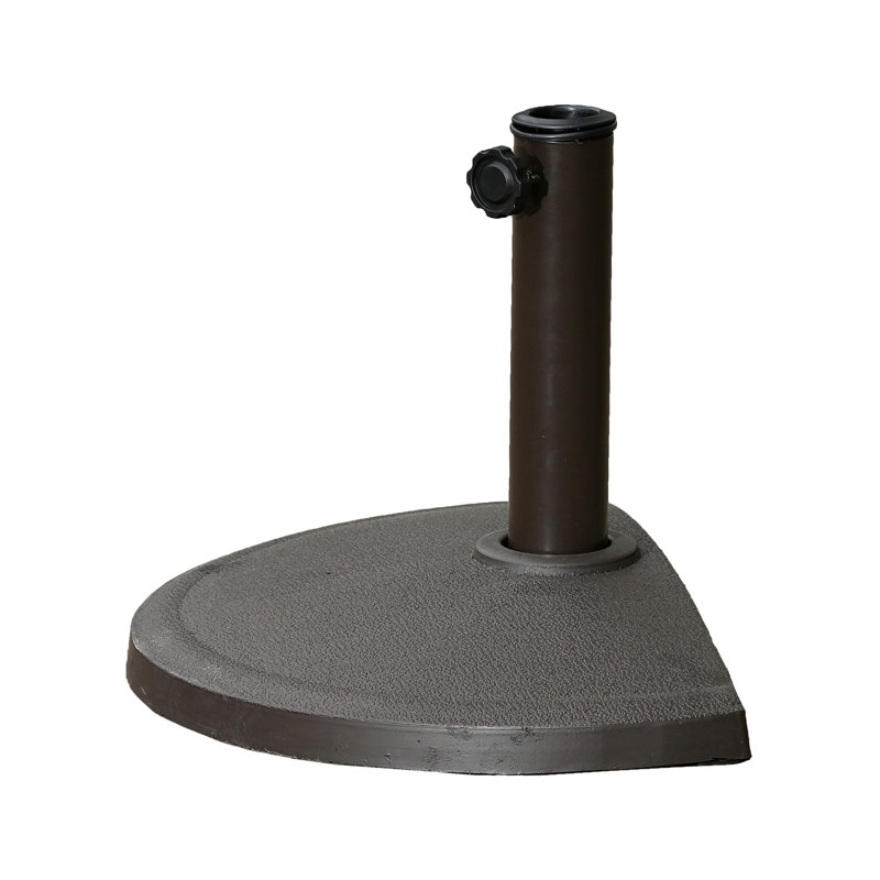 Base de parasol en résine composée Collyn, Chocolat