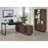 Black And Walnut L-Shape Office Computer Desk