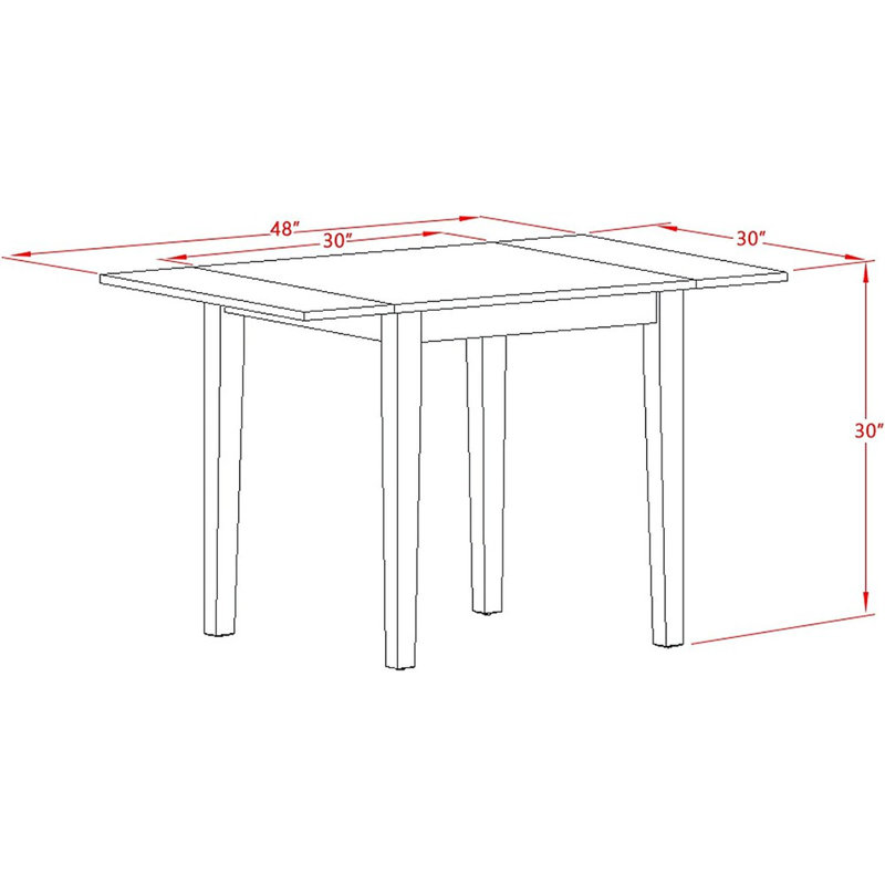 Solid Wood Top-Dining Room Set-Seats, Black/Cherry, Black/Cherry, 5 Pieces: 1 Table, 4 Chairs