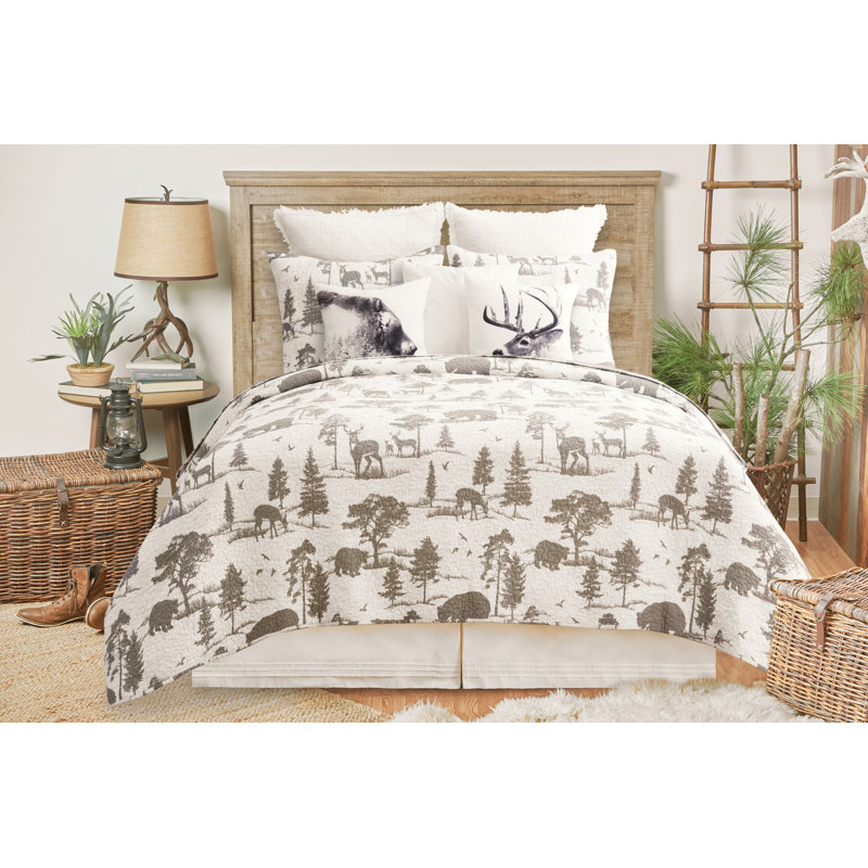 Hillside Royal Cotton Reversible Quilt Set, King Quilt + 2 King Shams