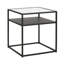 Glass Top Frame End Table