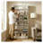 9-Tier Tall Shoe Cabinet with Adjustable Shelves, White Wood Shoe Storage Organizer for Entryway Hallway Living Room