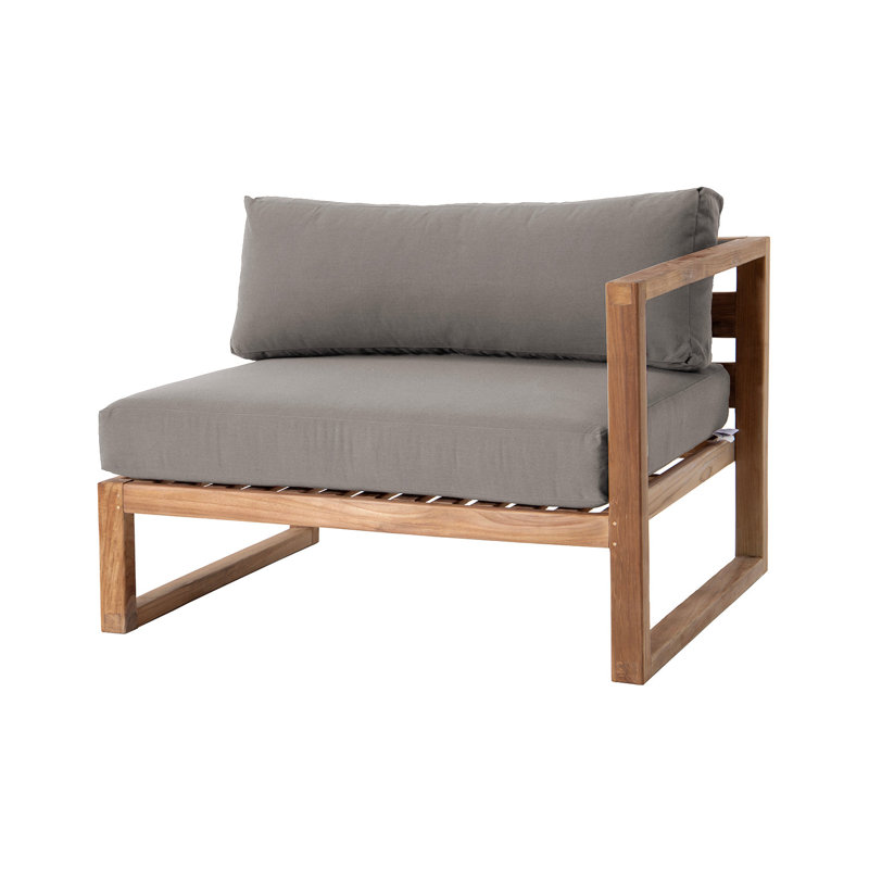 Méridienne d'extérieur en teck Predestin, Taupe